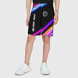 Шорты детские Blink 182 neon rock lights, цвет: 3D-принт — фото 2