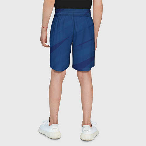 Детские шорты Тёмно-синий полосами / 3D-принт – фото 4