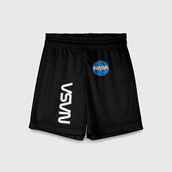 Шорты детские NASA logo usa space, цвет: 3D-принт