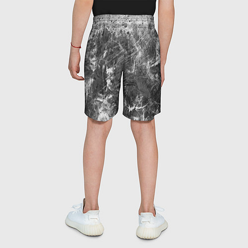 Детские шорты Абстракция - серый дым / 3D-принт – фото 4