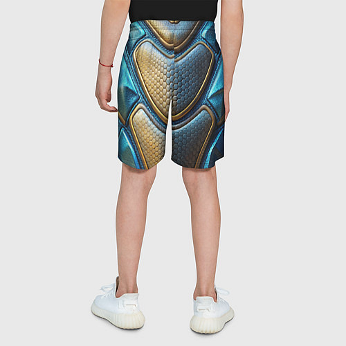 Детские шорты Объемный футуристический текстурный костюм из кожи / 3D-принт – фото 4