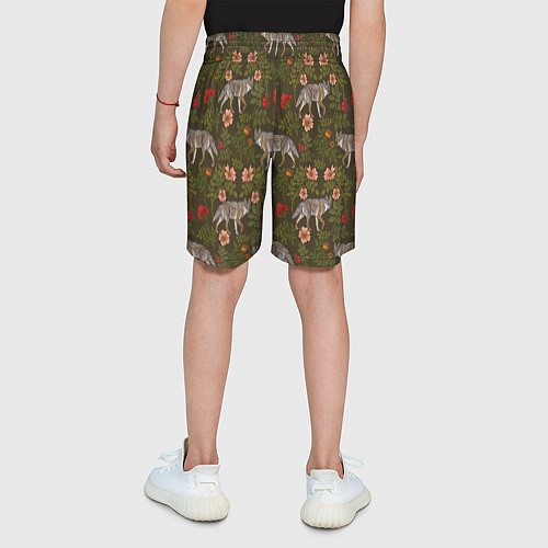 Детские шорты Волки и шиповник / 3D-принт – фото 4