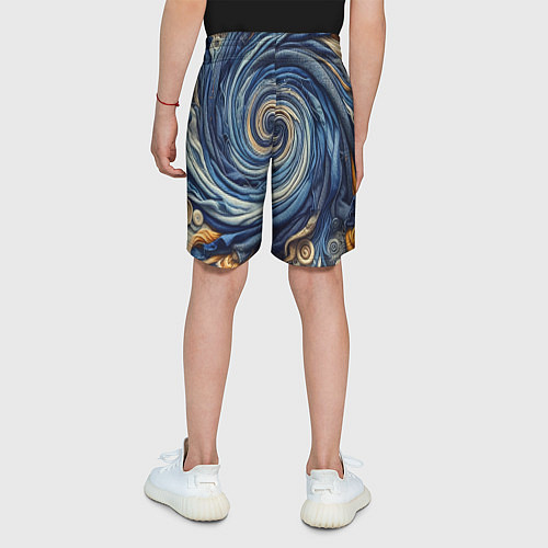 Детские шорты Воронка из джинсы и пуговиц - нейросеть / 3D-принт – фото 4