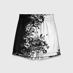 Детские шорты Чёрно белый стильный узор