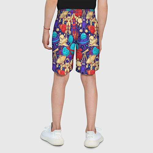 Детские шорты Космические мультяшные персонажи / 3D-принт – фото 4