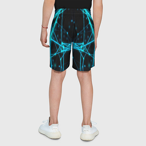 Детские шорты Синий плексус / 3D-принт – фото 4