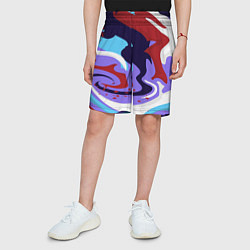 Шорты детские Клякса абстракция, цвет: 3D-принт — фото 2