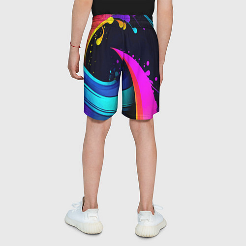 Детские шорты Neon abstraction - Milano / 3D-принт – фото 4