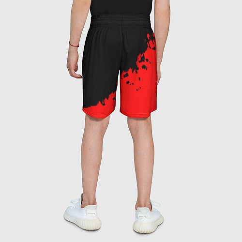 Детские шорты Among us красные краски / 3D-принт – фото 4