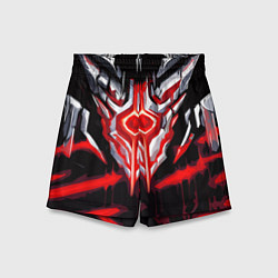 Шорты детские Абстрактная красная руна, цвет: 3D-принт