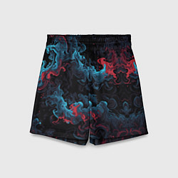 Шорты детские Цветные клубы дыма, цвет: 3D-принт