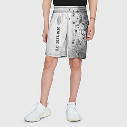 Шорты детские AC Milan - white gradient по-вертикали, цвет: 3D-принт — фото 2