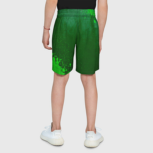 Детские шорты PSV - green gradient вертикально / 3D-принт – фото 4