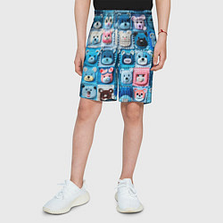 Шорты детские Пэчворк с мишками, цвет: 3D-принт — фото 2