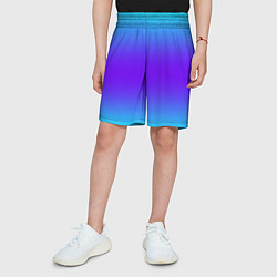 Шорты детские Неоновый градиент текстура, цвет: 3D-принт — фото 2