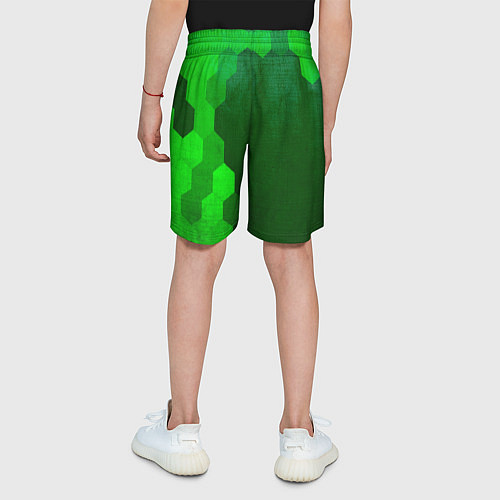 Детские шорты Citroen - green gradient по-вертикали / 3D-принт – фото 4
