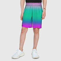 Шорты детские Градиент цветной, цвет: 3D-принт — фото 2