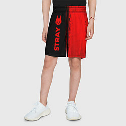 Шорты детские Stray - red gradient по-вертикали, цвет: 3D-принт — фото 2