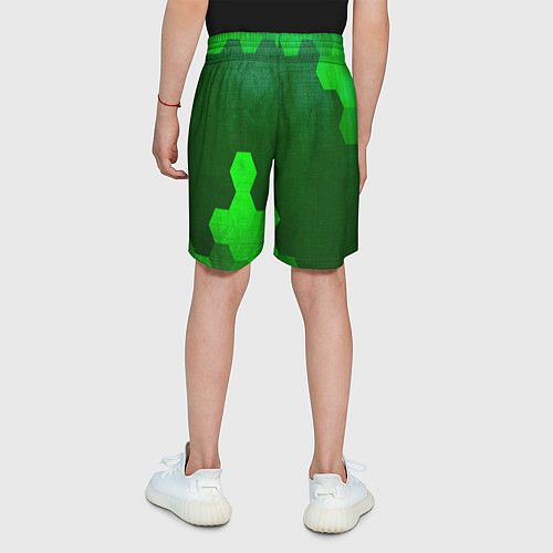 Детские шорты Quake - green gradient вертикально / 3D-принт – фото 4