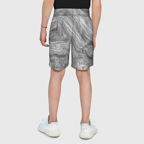 Детские шорты Текстура дерева - абстракция / 3D-принт – фото 4