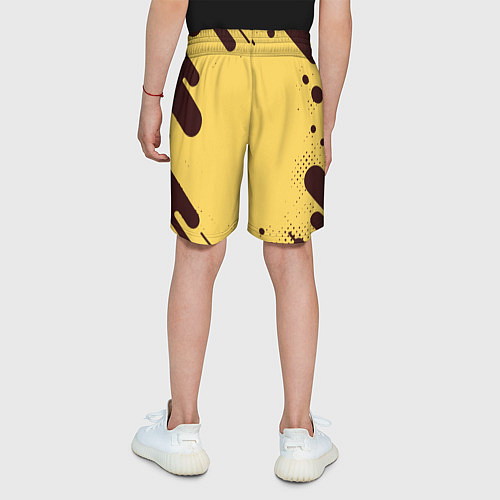 Детские шорты Герб РФ текстура ретро / 3D-принт – фото 4