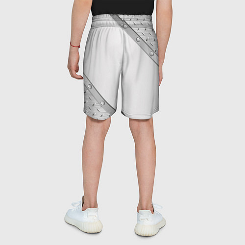 Детские шорты Mazda текстура метал / 3D-принт – фото 4