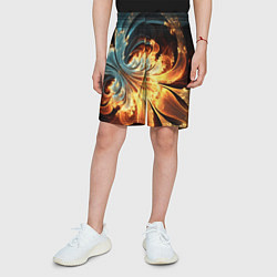 Шорты детские Абстрактный фрактал, цвет: 3D-принт — фото 2