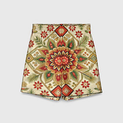 Шорты детские Русские классические узоры и орнамент, цвет: 3D-принт