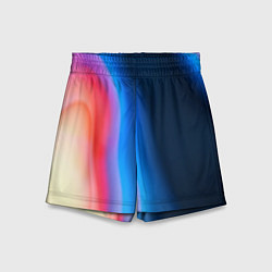 Шорты детские Неоновый градиент разводы, цвет: 3D-принт