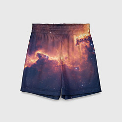 Шорты детские Космические облака и звезды, цвет: 3D-принт
