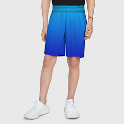 Шорты детские Голубой градиент, цвет: 3D-принт — фото 2