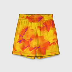 Шорты детские Желтый калейдоскоп, цвет: 3D-принт