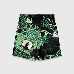Шорты детские Полумесяц и мусульманские узоры, цвет: 3D-принт