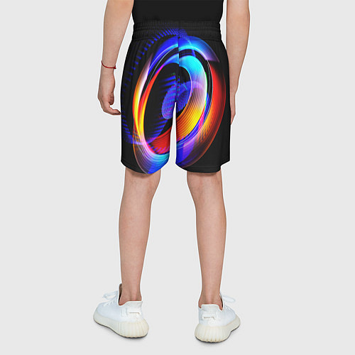 Детские шорты Оптические иллюзии волны / 3D-принт – фото 4