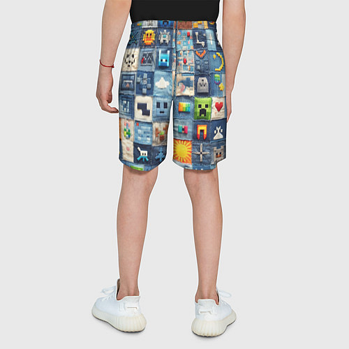 Детские шорты Minecraft фигуры на пэчворк / 3D-принт – фото 4