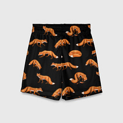 Шорты детские Лисий паттерн, цвет: 3D-принт