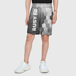 Шорты детские Rust - grey gradient по-вертикали, цвет: 3D-принт — фото 2