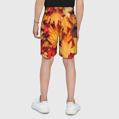 Детские шорты Осенние кленовые листья / 3D-принт – фото 4