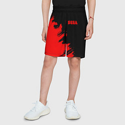 Шорты детские SEGA краски красные, цвет: 3D-принт — фото 2