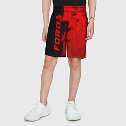 Шорты детские Ford - red gradient по-вертикали, цвет: 3D-принт — фото 2