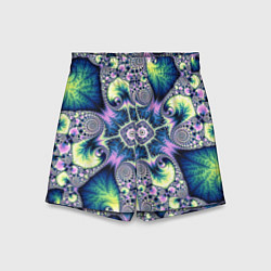 Шорты детские Оптический фрактал абстрактные узоры, цвет: 3D-принт
