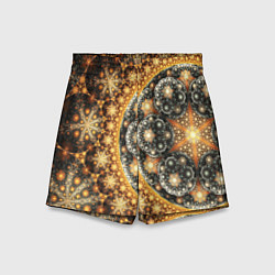 Шорты детские Абстрактные узоры фрактала, цвет: 3D-принт