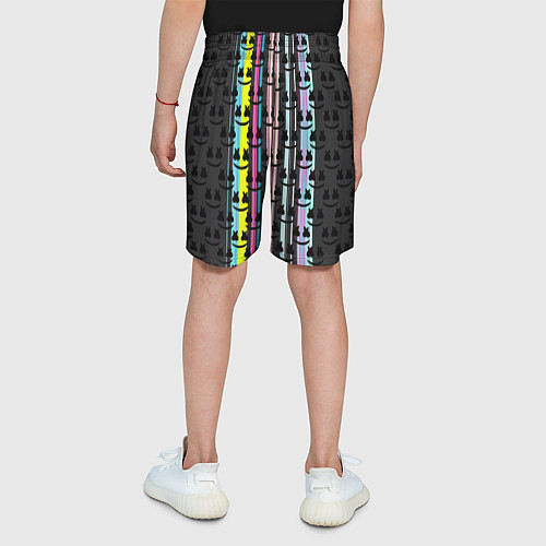 Детские шорты Marshmello dj pattern line / 3D-принт – фото 4