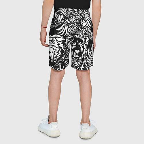 Детские шорты Лев и орел в виде узоров / 3D-принт – фото 4