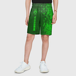Шорты детские Borussia - green gradient по-вертикали, цвет: 3D-принт — фото 2