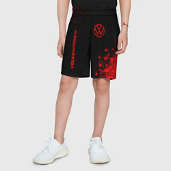 Шорты детские Volkswagen - red gradient вертикально, цвет: 3D-принт — фото 2