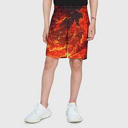 Шорты детские Багровый огненный закат, цвет: 3D-принт — фото 2