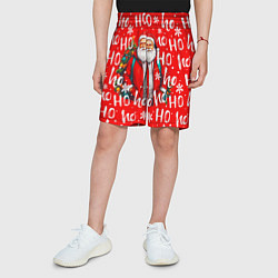 Шорты детские Дед мороз хо хо, цвет: 3D-принт — фото 2