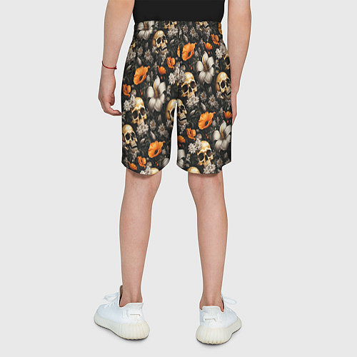 Детские шорты Маки и черепа / 3D-принт – фото 4
