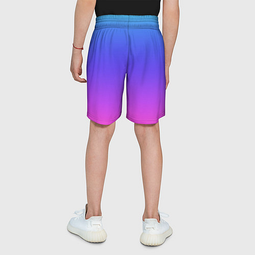 Детские шорты Градиент закат сине-розовый / 3D-принт – фото 4